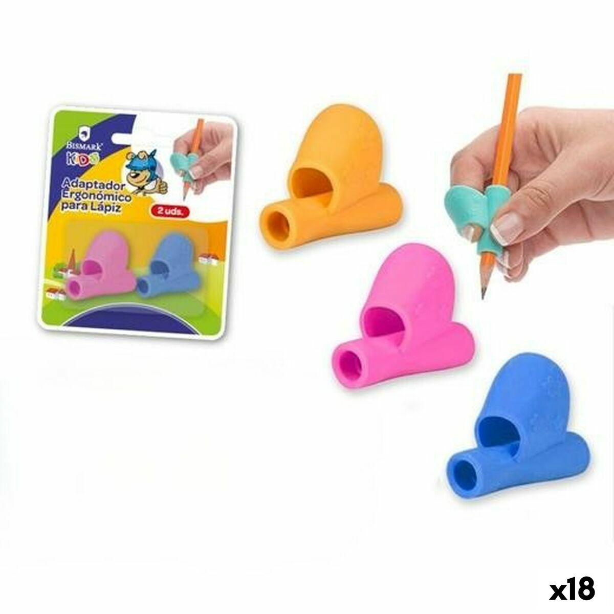 Adattatore Per Matita Bismark Multicolore 2 Pezzi (18 Unità)