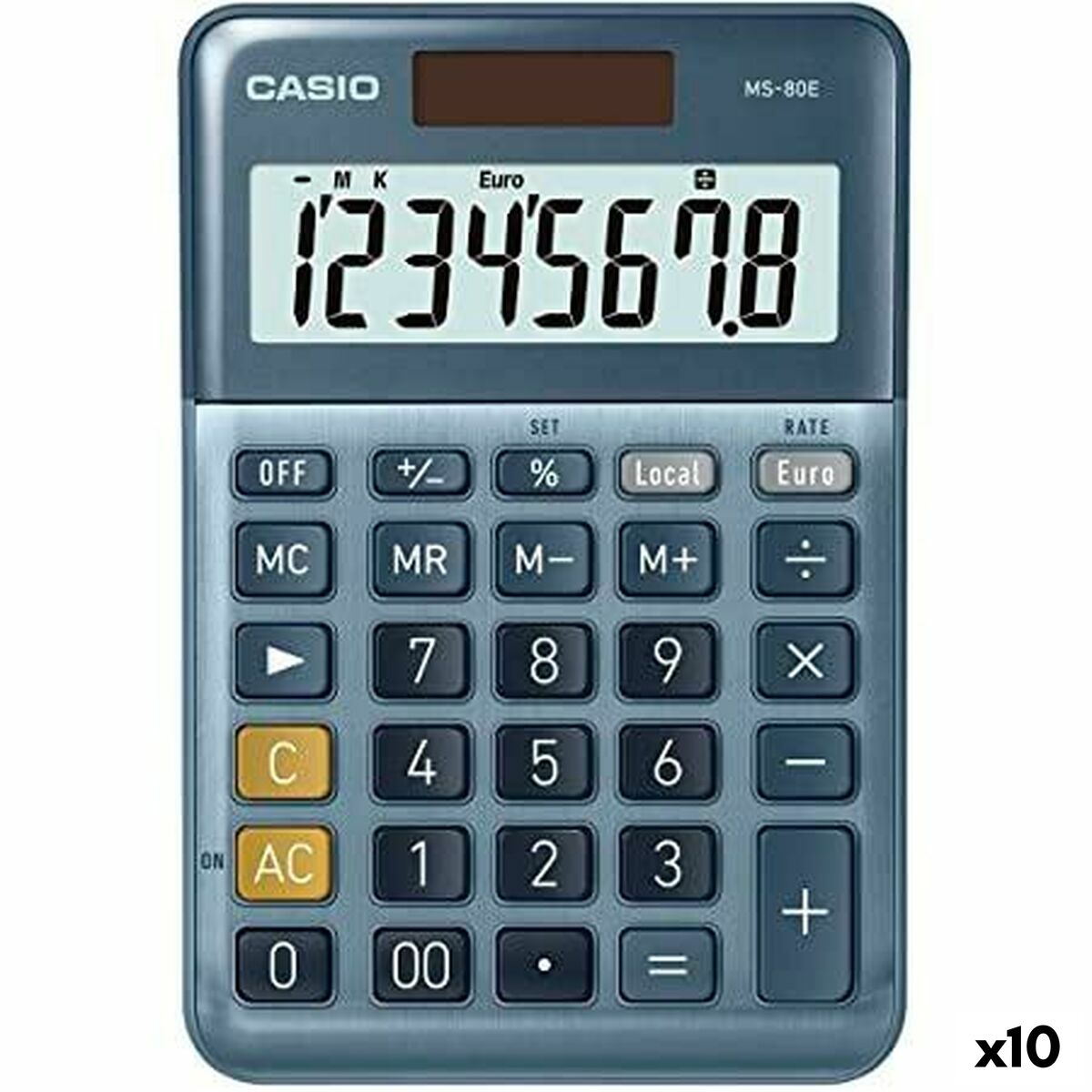 Calcolatrice Casio MS-80e Azzurro (10 Unità)