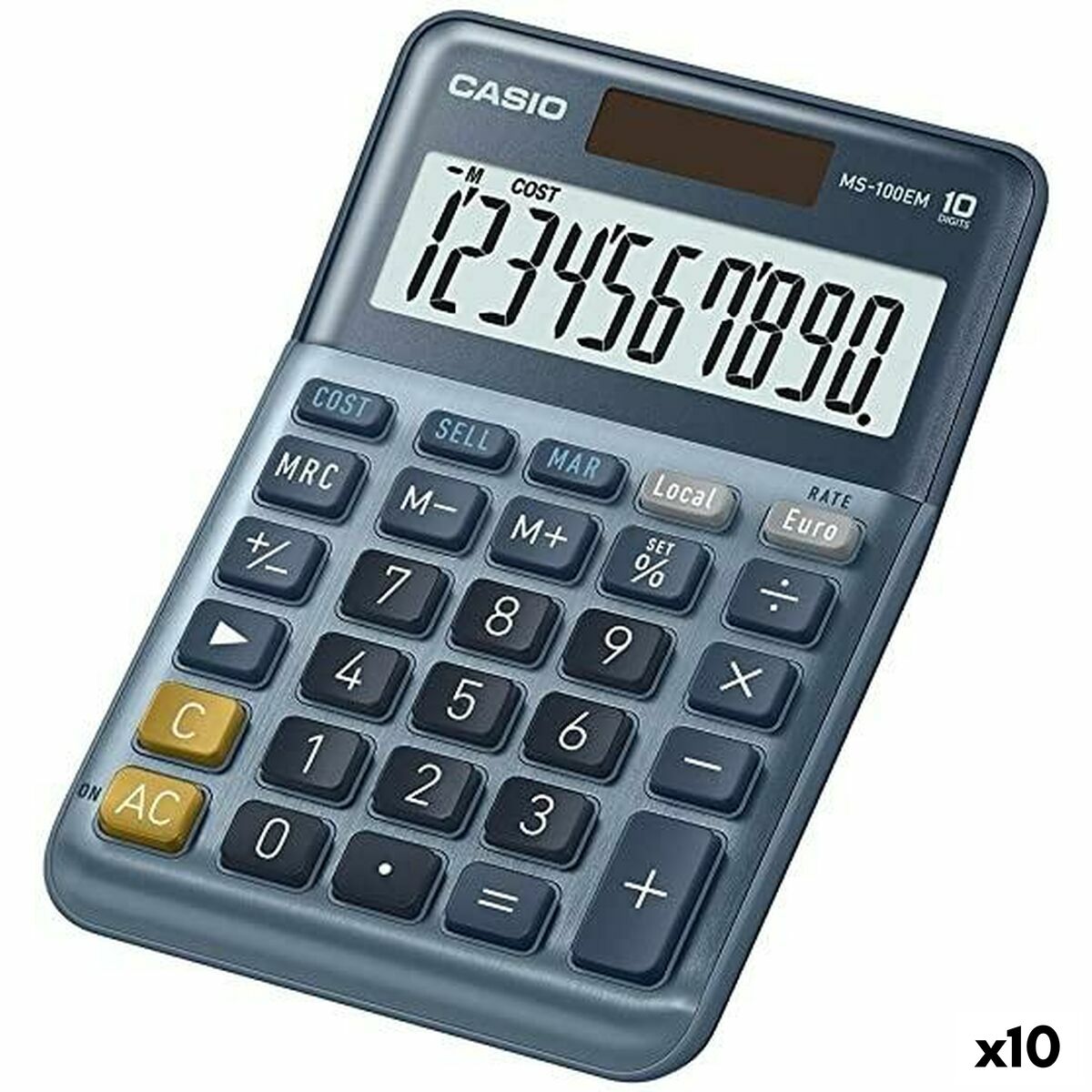 Calcolatrice Casio MS-100em Azzurro (10 Unità)