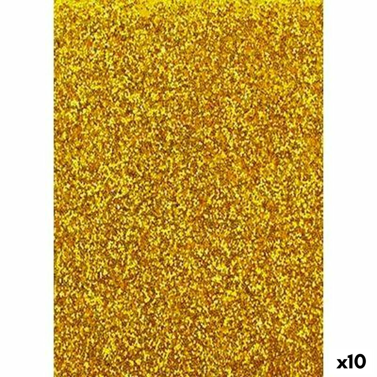 Carta Fama Glitter Dorato Gomma Eva 50 X 70 Cm (10 Unità)