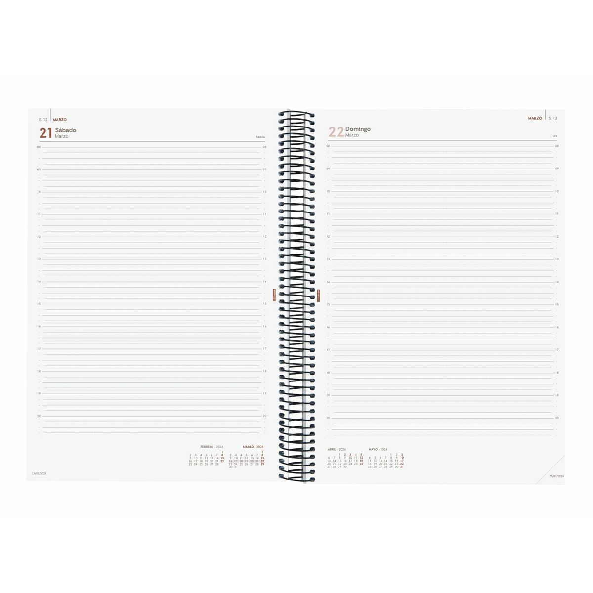 Agenda Finocam Opaque Nero A4 21 X 29,7 Cm 2026 - Image 4