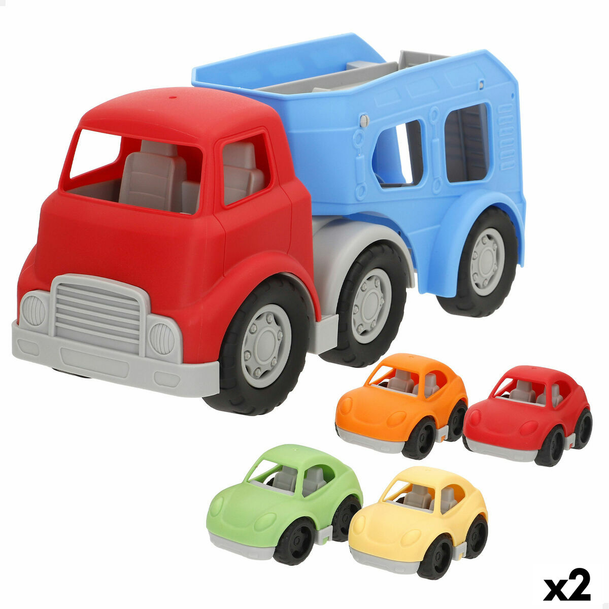Camion PortA-Veicoli Playgo 34 X 18 X 13 Cm (2 Unità)