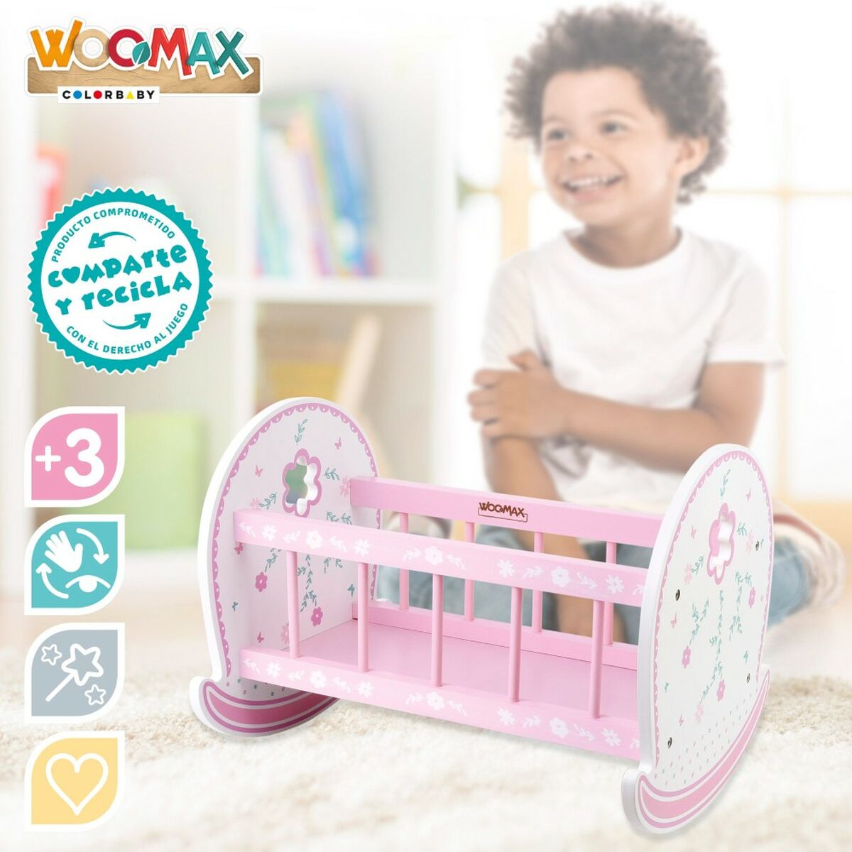 Culla Per Bambole Woomax 2 Unità 47 X 35 X 35 cm - Image 4