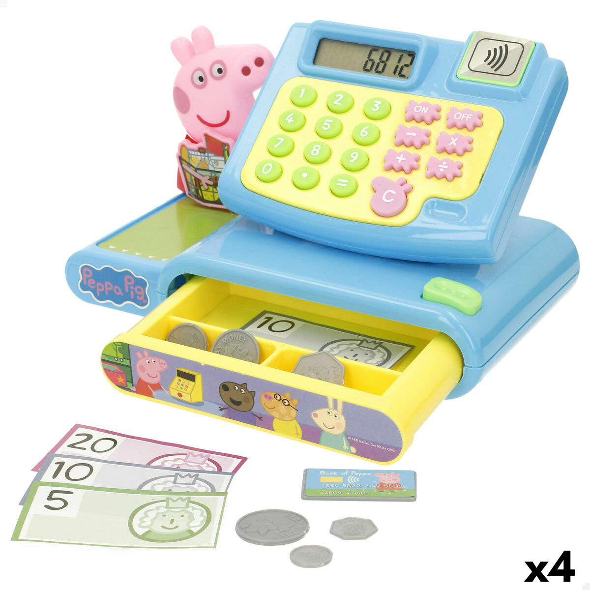 Registratore Di Cassa A Giocattolo Peppa Pig 19 X 15 X 13 Cm (4 Unità)