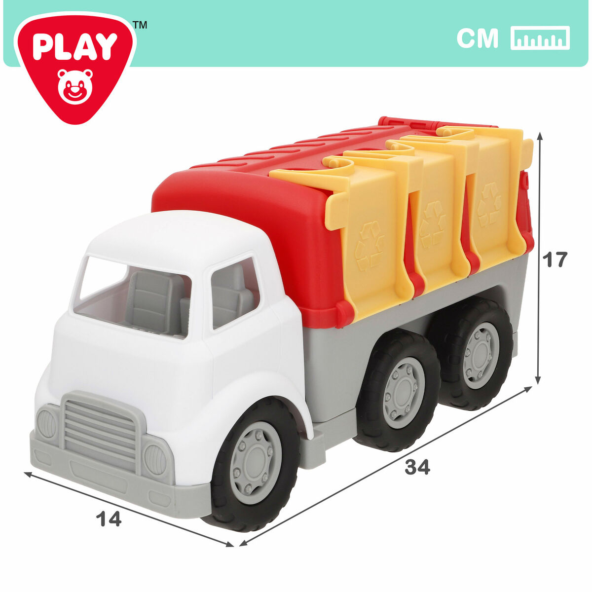 Camion Della Spazzatura Playgo 34 X 17 X 18 Cm (2 Unità) - Image 5