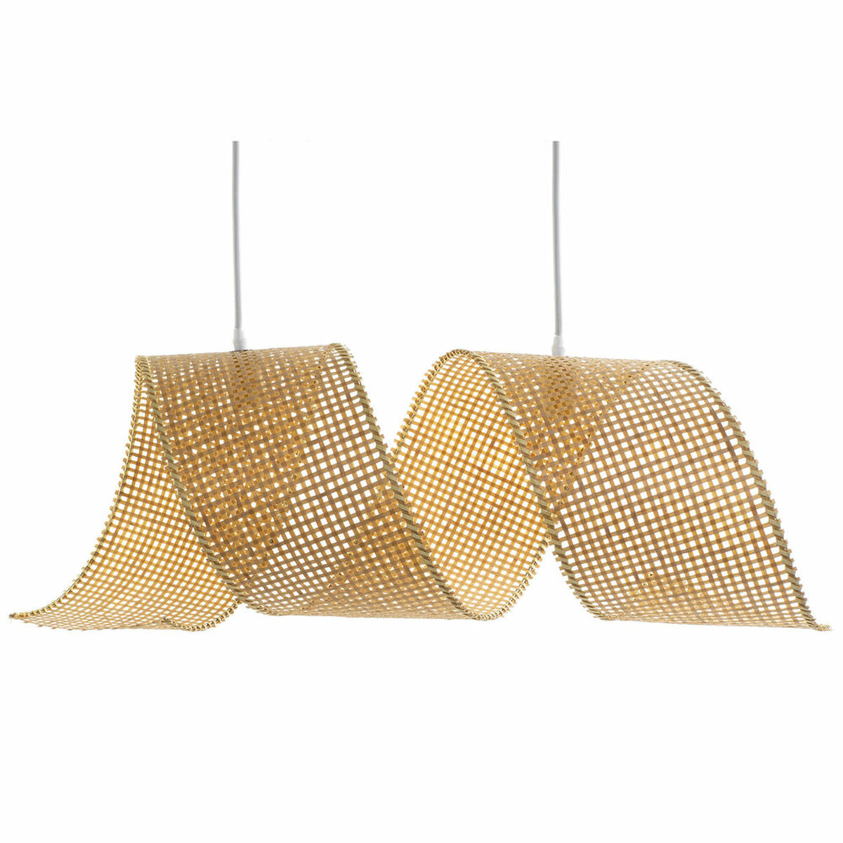 Lampadario Dkd Home Decor Marrone Chiaro Legno Bambù 50 W 220 V 80 X 30 X 30 cm