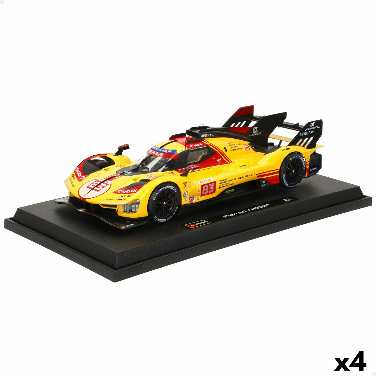 Macchina Ferrari 28 X 7 X 12 Cm (4 Unità)