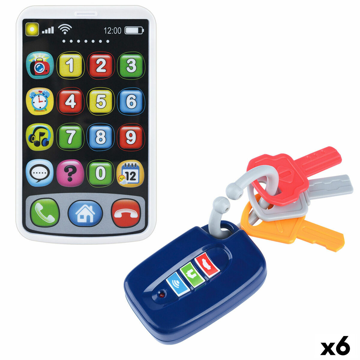 Telefono Giocattolo Playgo 7 X 11 X 2 Cm (6 Unità )