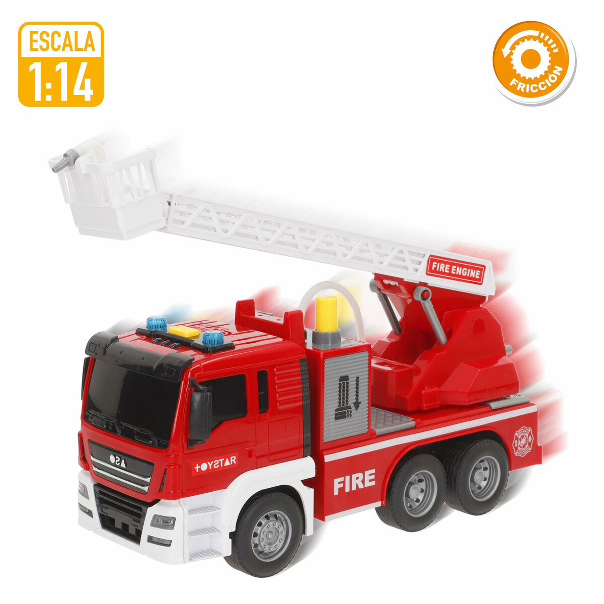 Camion Pompieri Con Luci E Suoni Speed & Go 26 X 14 X 9 Cm (6 Unità) - Image 3