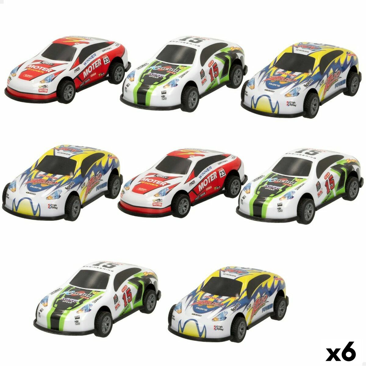 Playset Di Veicoli Speed & Go 8,9 X 2,7 X 4 Cm (6 Unità)