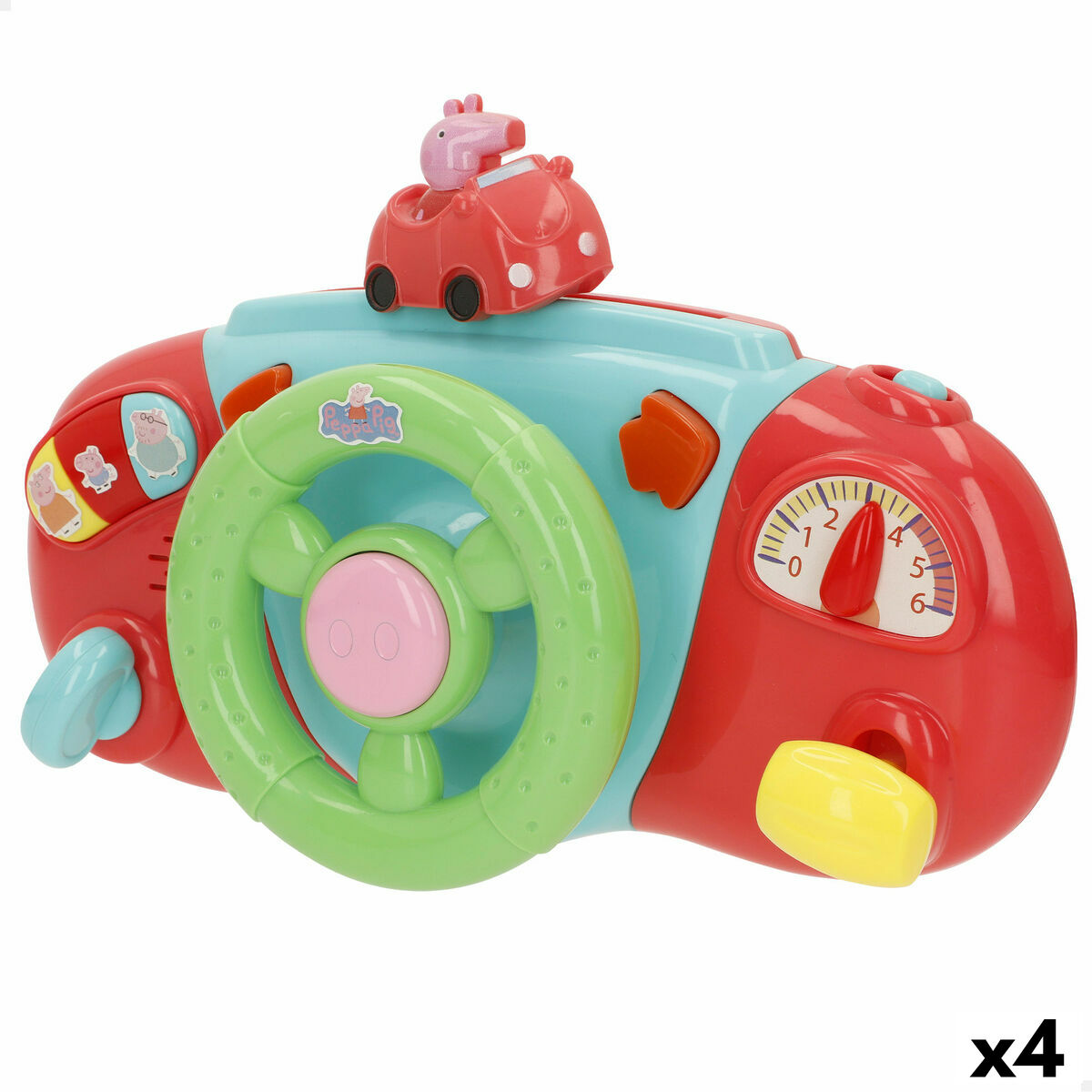 Volante Per Passeggino Peppa Pig 26 X 17 X 7 Cm (4 Unità)
