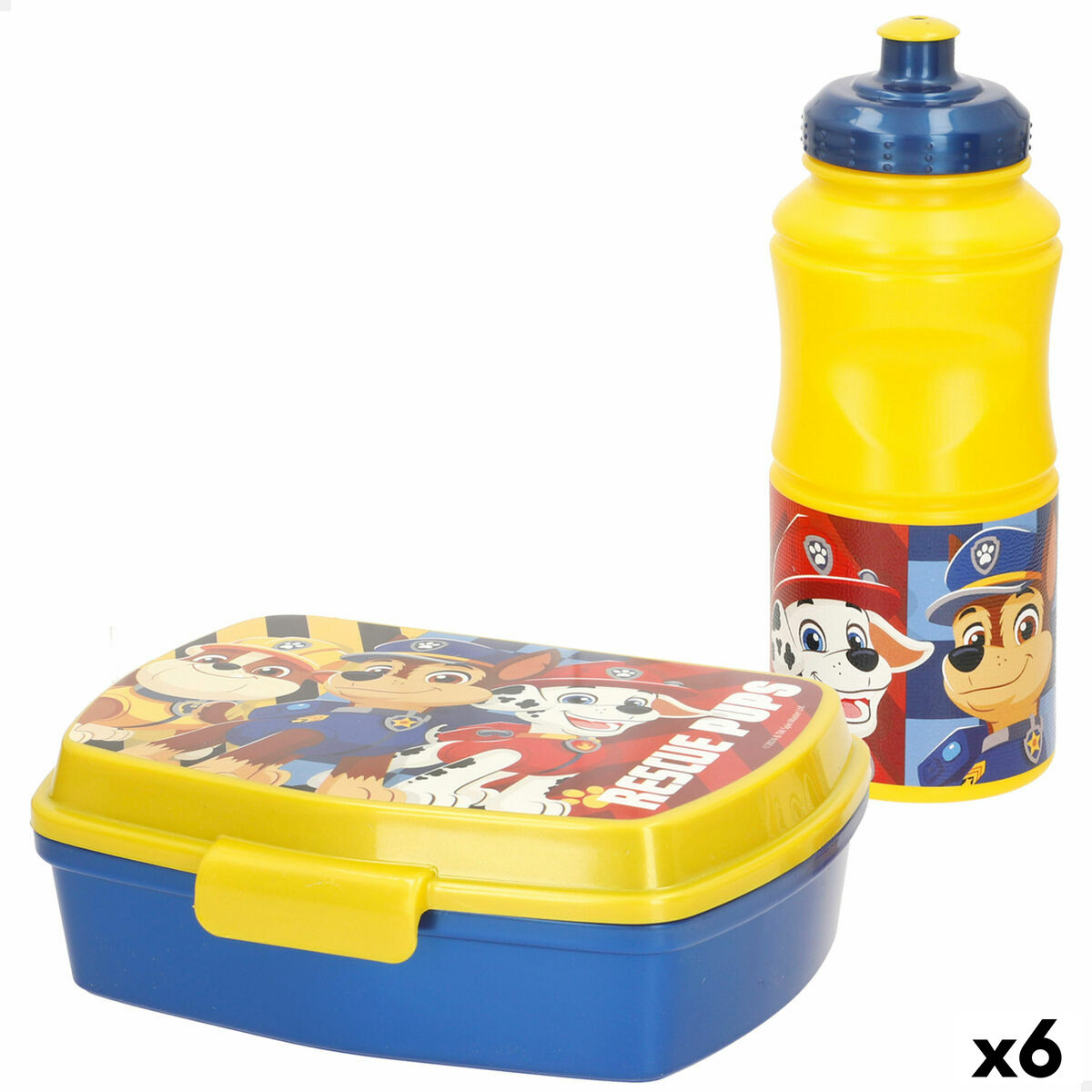 Porta Pranzo The Paw Patrol 380 Ml 17 X 5,5 X 13,5 Cm Borraccia (6 Unità)