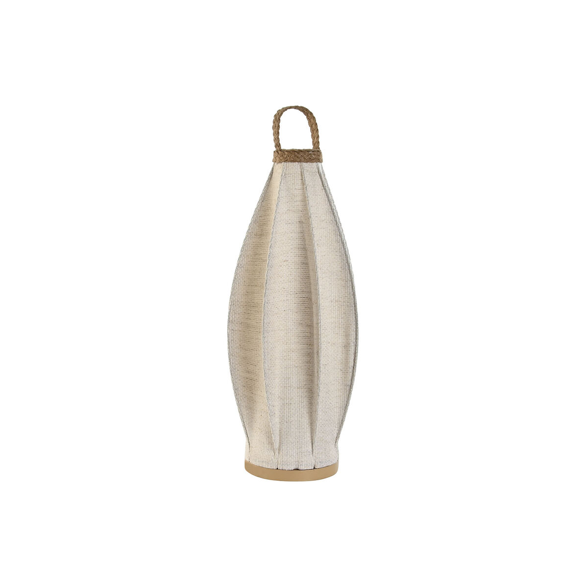 Lampada Da Tavolo Home Esprit Marrone Lino Metallo Corda 25 X 25 X 60 cm