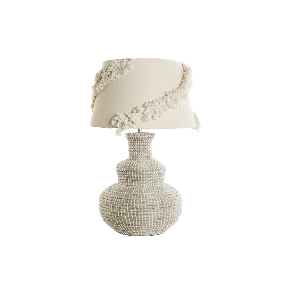 Lampada Da Tavolo Dkd Home Decor Bianco Marrone 50 W 220 V 42 X 42 X 70 cm