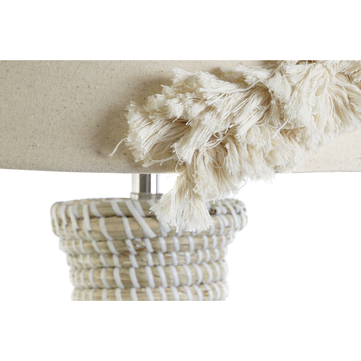 Lampada Da Tavolo Dkd Home Decor Bianco Marrone 50 W 220 V 42 X 42 X 70 cm - Image 3