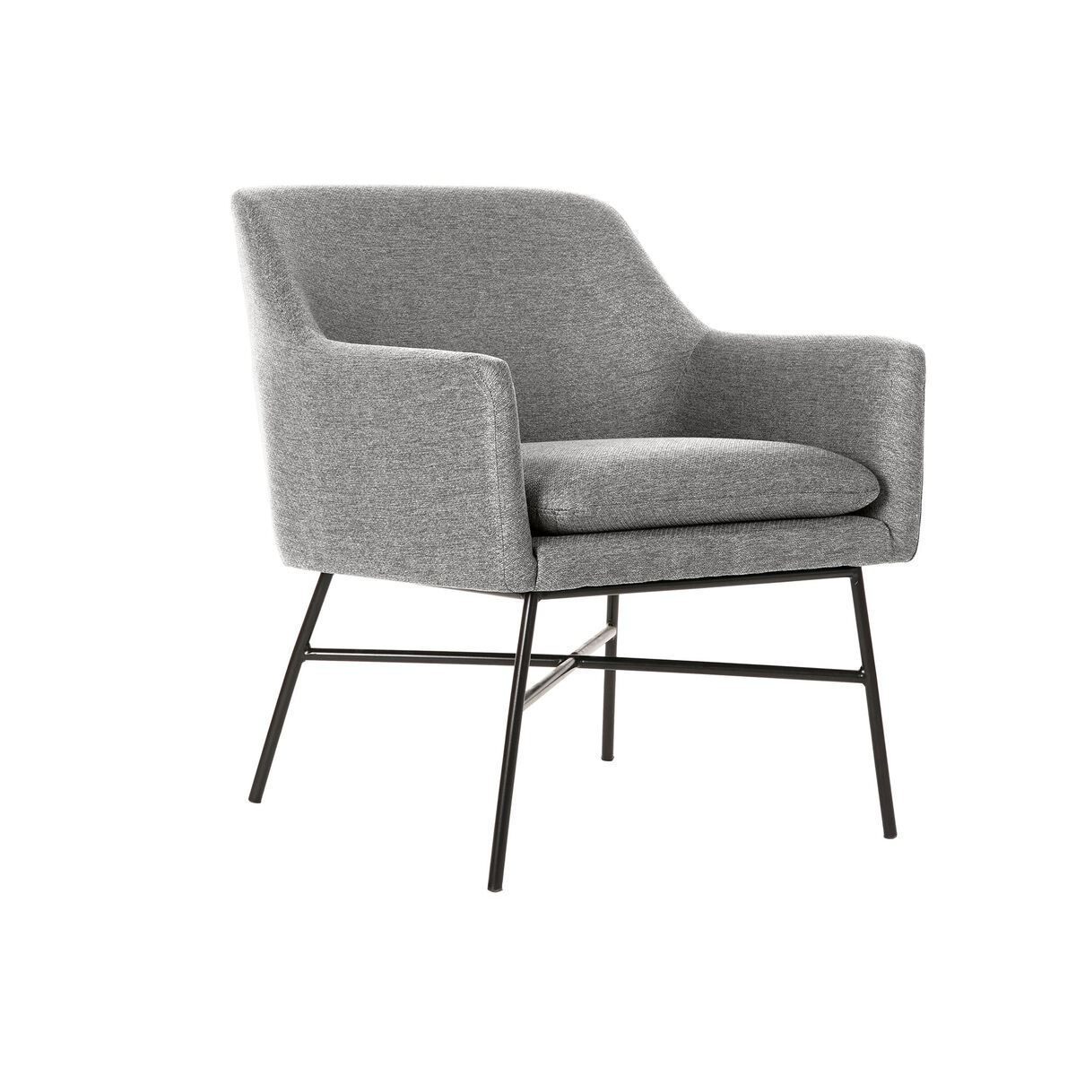 Poltrona Dkd Home Decor Nero Grigio Chiaro Metallo 66 X 62 X 76,5 cm
