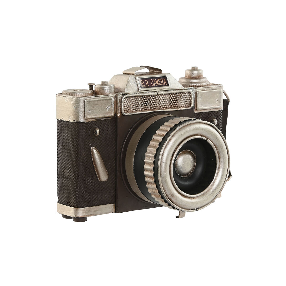Statua Decorativa Home Esprit Marrone Argentato Fotocamera Vintage 23 X 12 X 15 cm