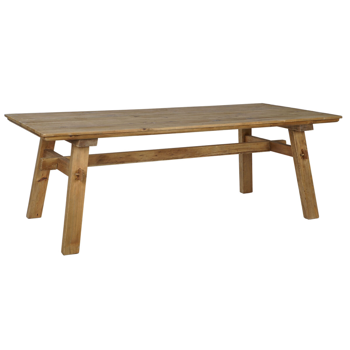 Tavolo Da Pranzo Home Esprit Marrone Naturale Legno Legno Di Pino 220 X 100 X 76 cm