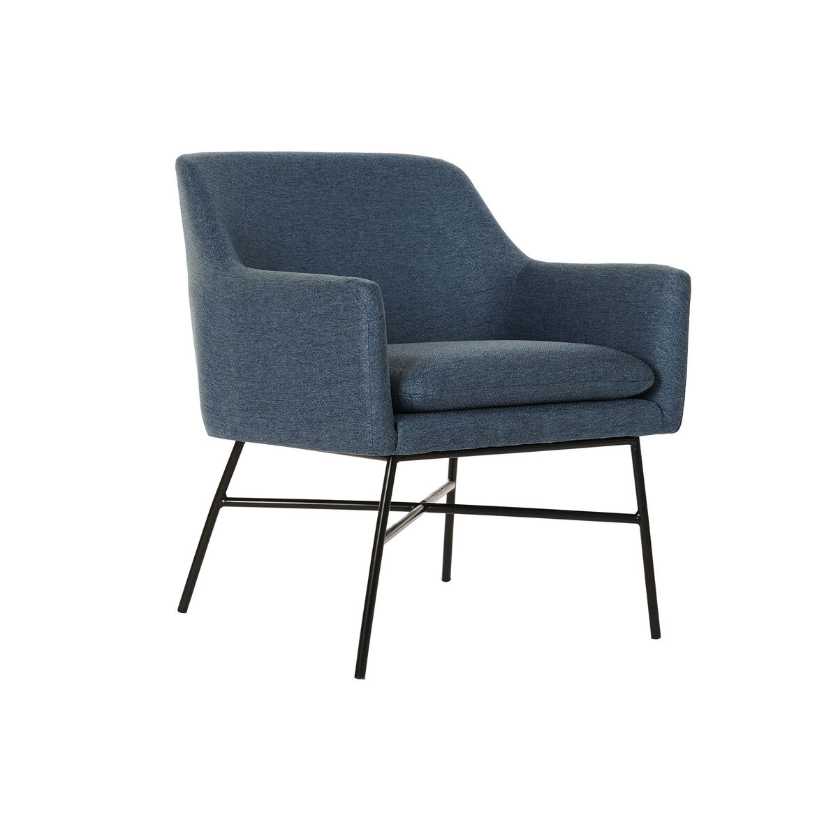 Poltrona Dkd Home Decor Azzurro Nero Metallo 66 X 62 X 75 cm