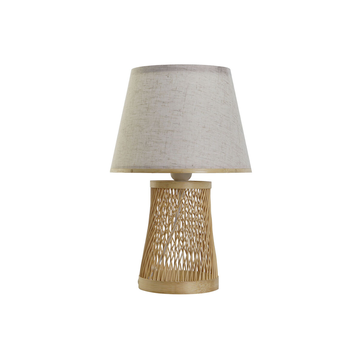 Lampada Da Tavolo Dkd Home Decor Marrone Naturale Bambù 50 W 220 V 24 X 24 X 37 cm