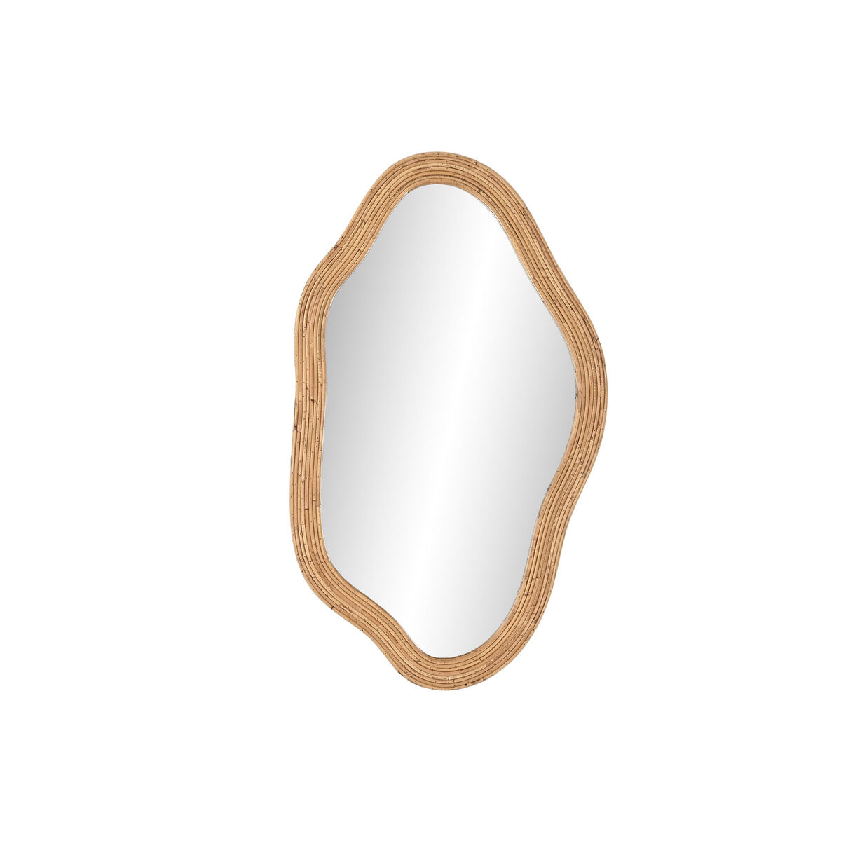 Specchio Da Parete Home Esprit Naturale Cristallo Rattan Città 71 X 2,5 X 120,5 cm