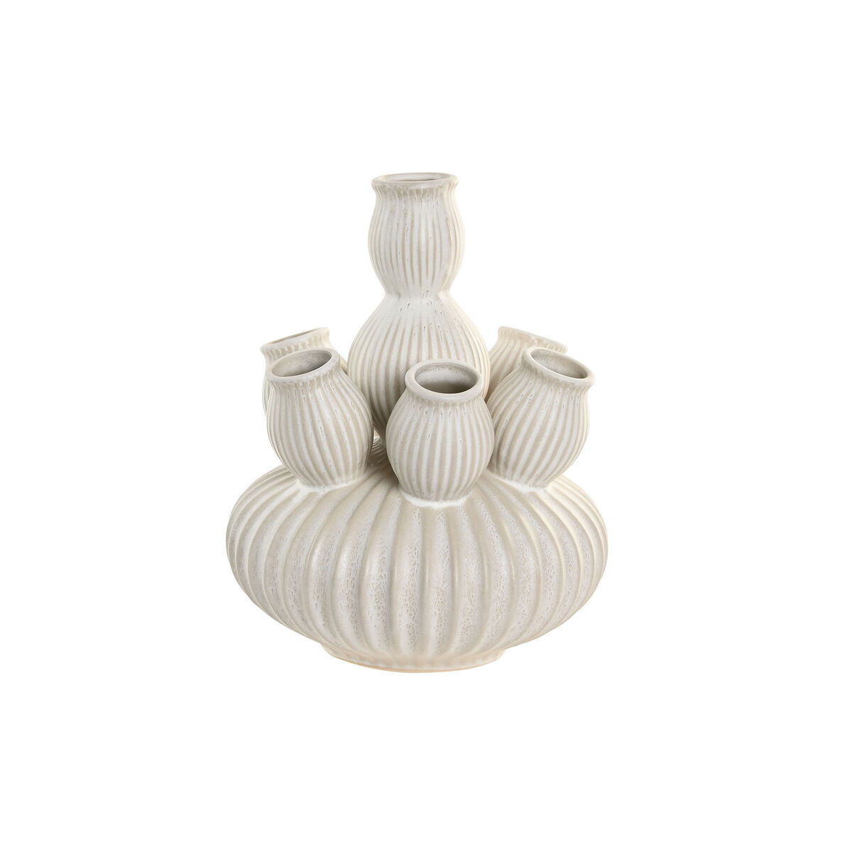 Vaso Home Esprit Crema Ceramica Mediterraneo 18 X 18 X 23 cm