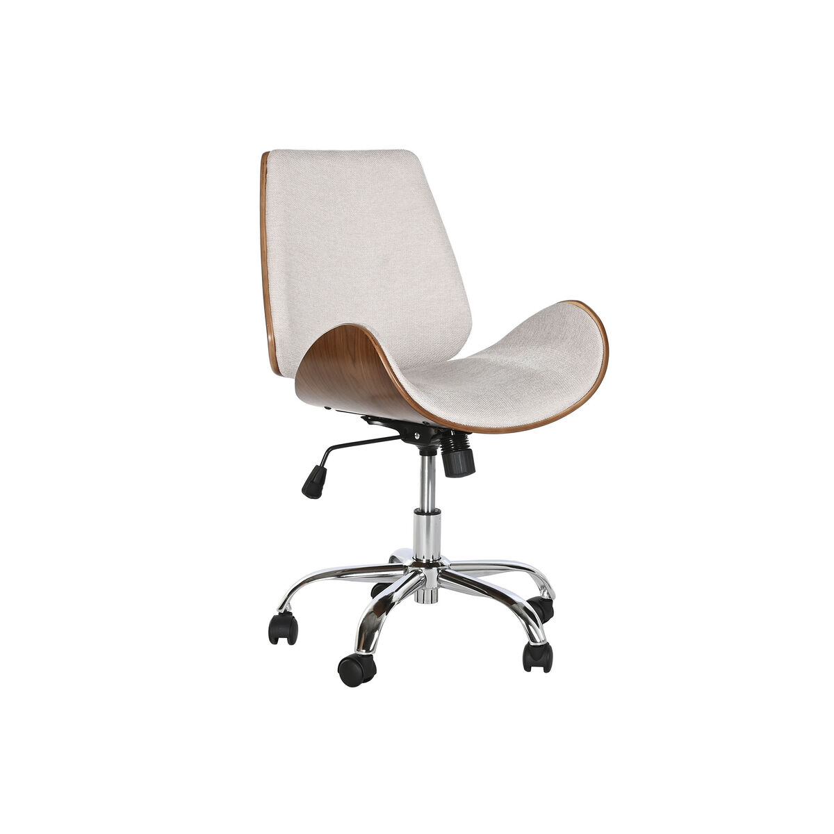 Sedia Da Ufficio Home Esprit Marrone Beige Argentato