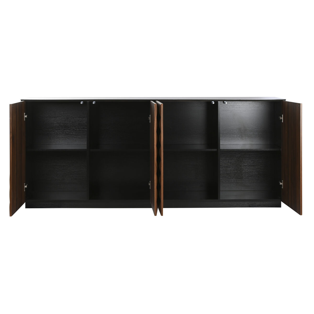 Credenza Home Esprit Marrone Nero Legno Mdf 188,4 X 42,1 X 80,6 cm - Image 3
