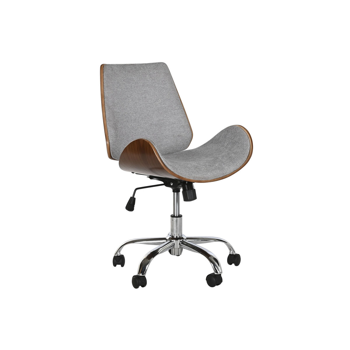 Sedia Da Ufficio Home Esprit Marrone Grigio Argentato