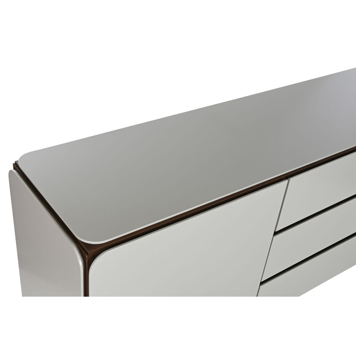 Credenza Home Esprit Bianco Marrone Dorato Legno Legno Mdf 183 X 41,5 X 80 cm - Image 5