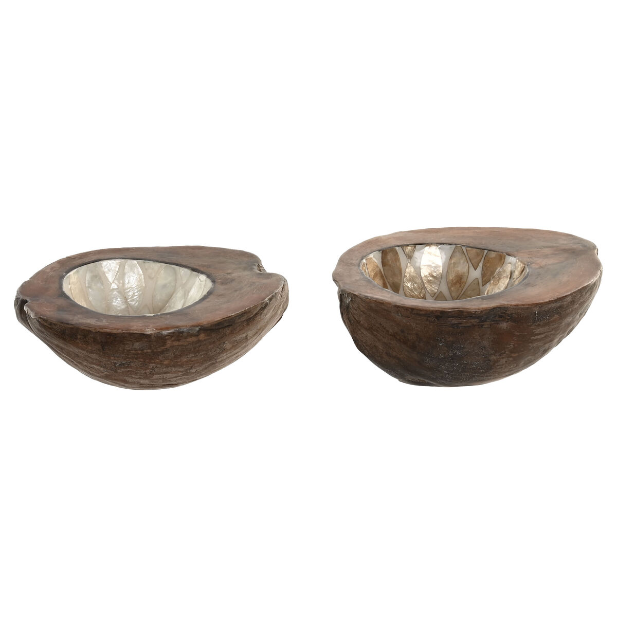 Svuotatasche Home Esprit Bianco Beige 22 X 18 X 8 Cm (2 Unità)