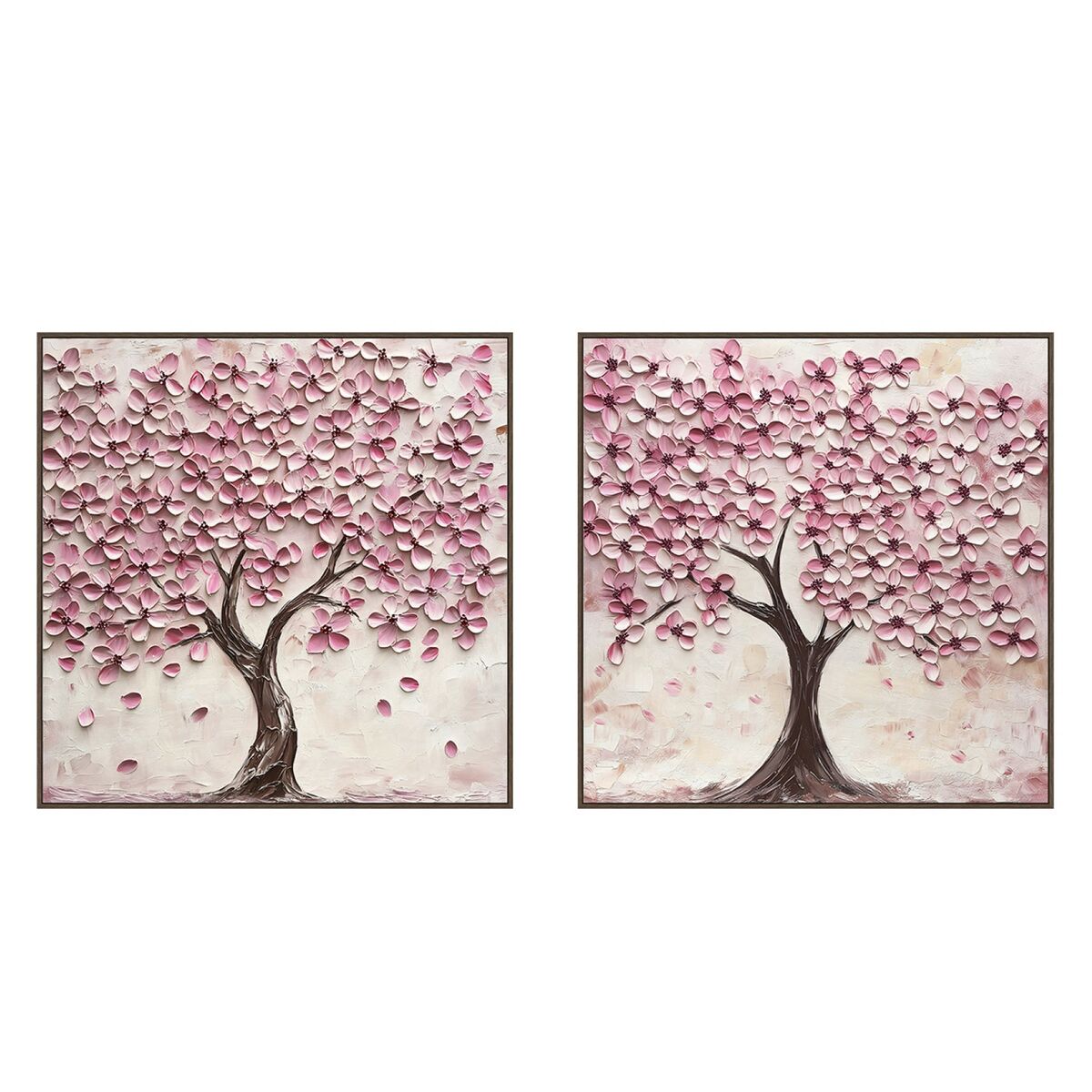Tela Home Esprit Beige Rosa Marrone Scuro Romantico 103 X 4,5 X 103 Cm (2 Unità)