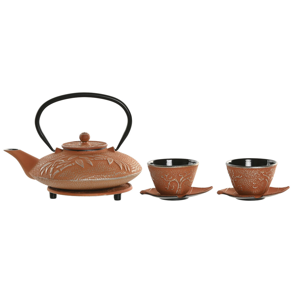 Teiera Home Esprit Arancio Acciaio Inossidabile Ferro 800 ml