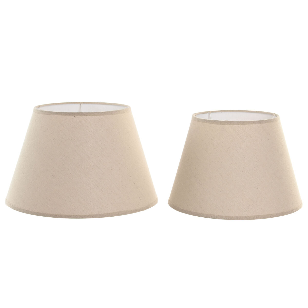 Paralume Home Esprit Beige Lino Metallo 40 X 40 X 25 Cm (2 Unità)