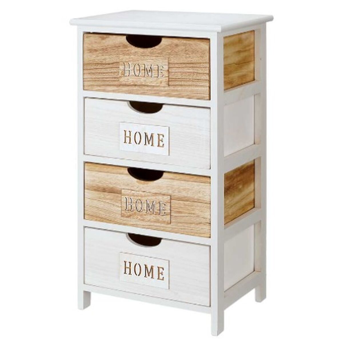 Cassettiera Gift Decor Home Bianco Marrone 40 X 73,5 X 29 cm