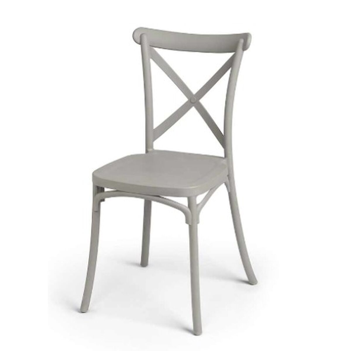 Sedia Gift Decor Grigio Polipropilene 44 X 82,5 X 46 Cm Croce