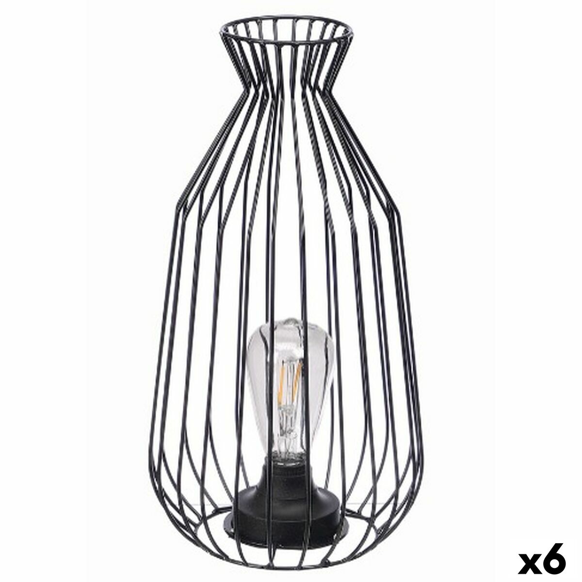 Lampada Da Tavolo Gift Decor Nero (6 Unità)