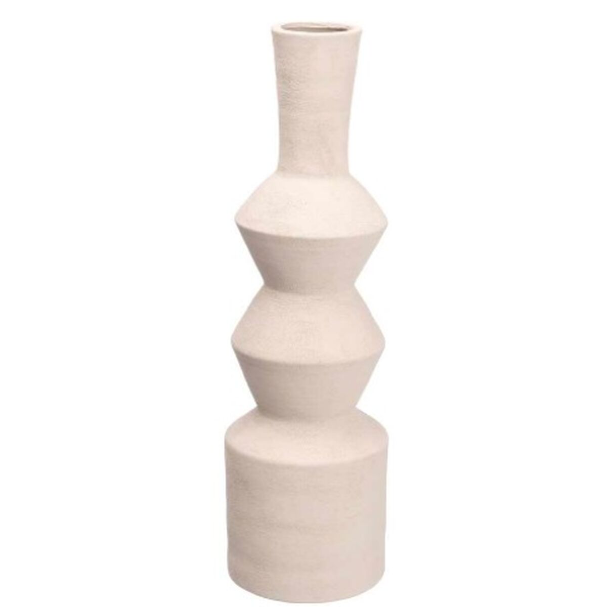 Vaso Gift Decor Bianco Ceramica Geometrico 15 X 60 X 15 cm