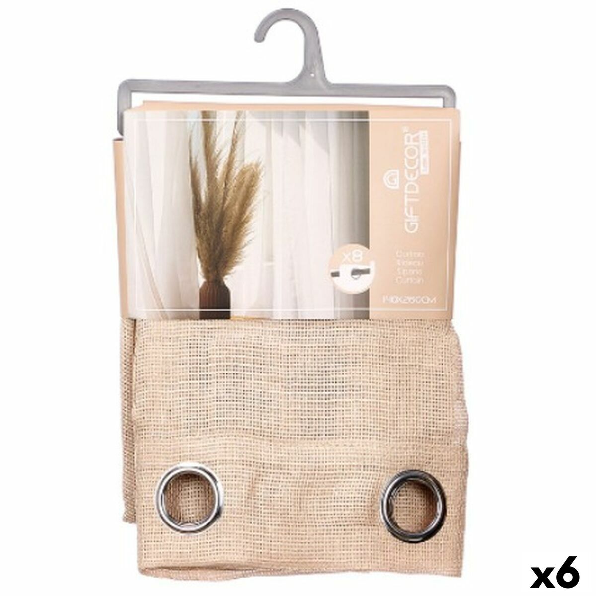 Tenda Gift Decor Marrone 140 X 260 Cm (6 Unità)