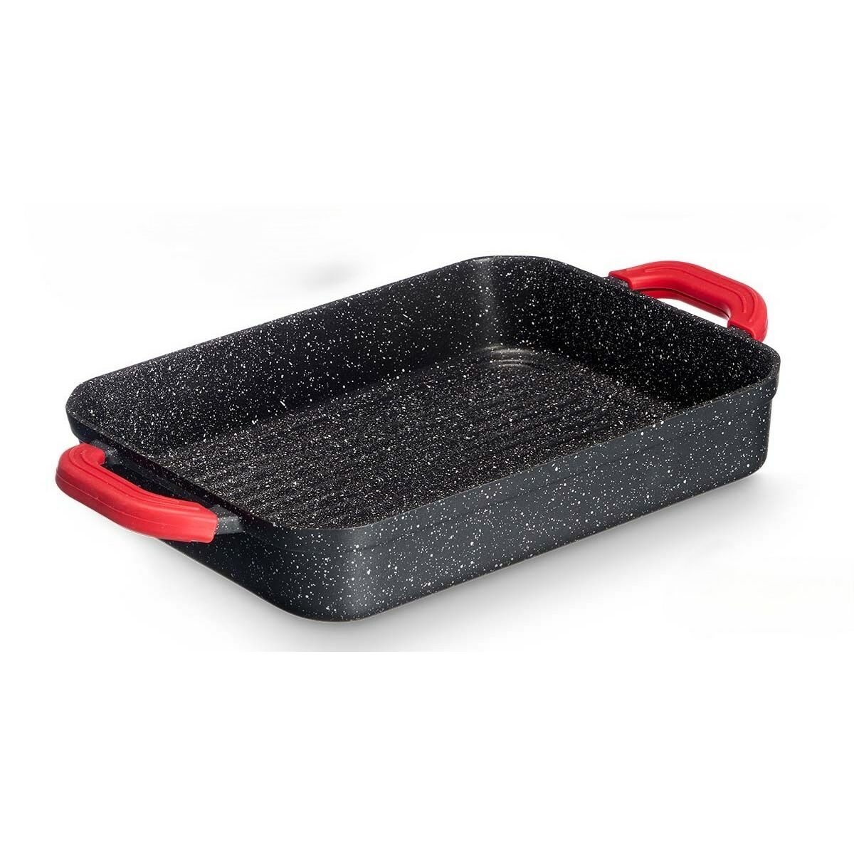 Griglia Kinvara Bianco Nero Rosso Silicone Alluminio 32 X 25 cm - Image 3