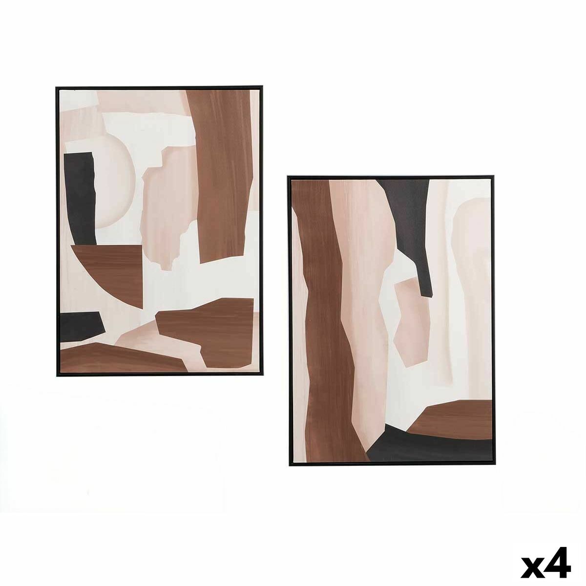 Tela Gift Decor Marrone Beige Astratto 50 X 3 X 70 Cm (4 Unità)