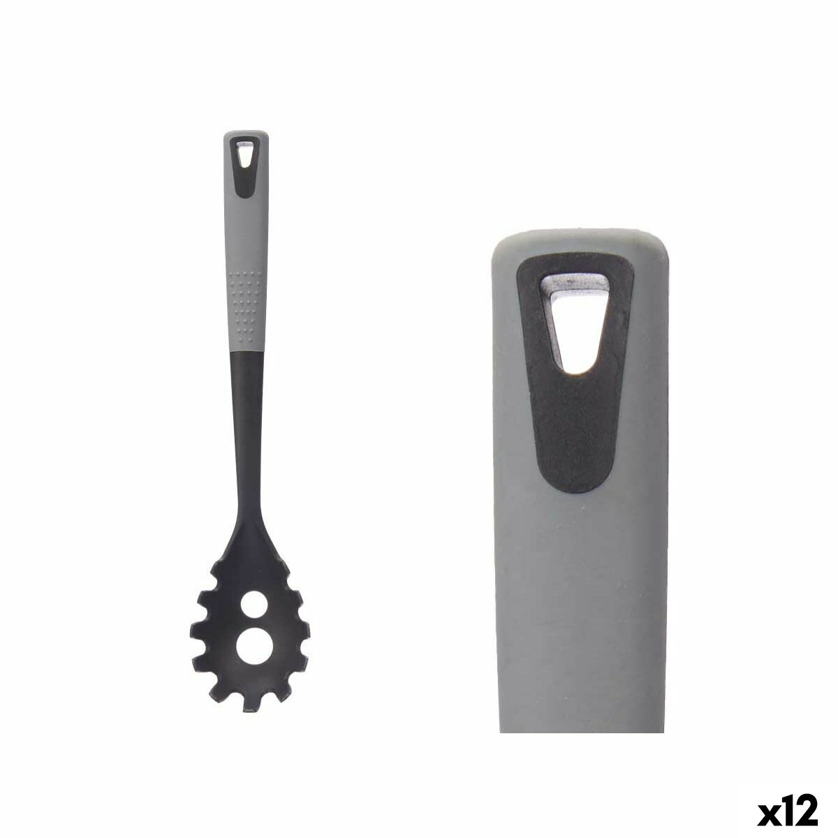Cucchiaio Per Servire La Pasta Kinvara Nero Grigio Tpr Pbt 7 X 34 X 4 Cm (12 Unità)
