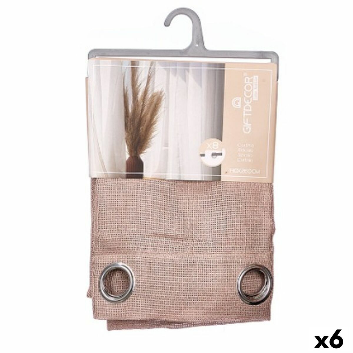 Tenda Gift Decor Marrone 140 X 260 Cm (6 Unità)