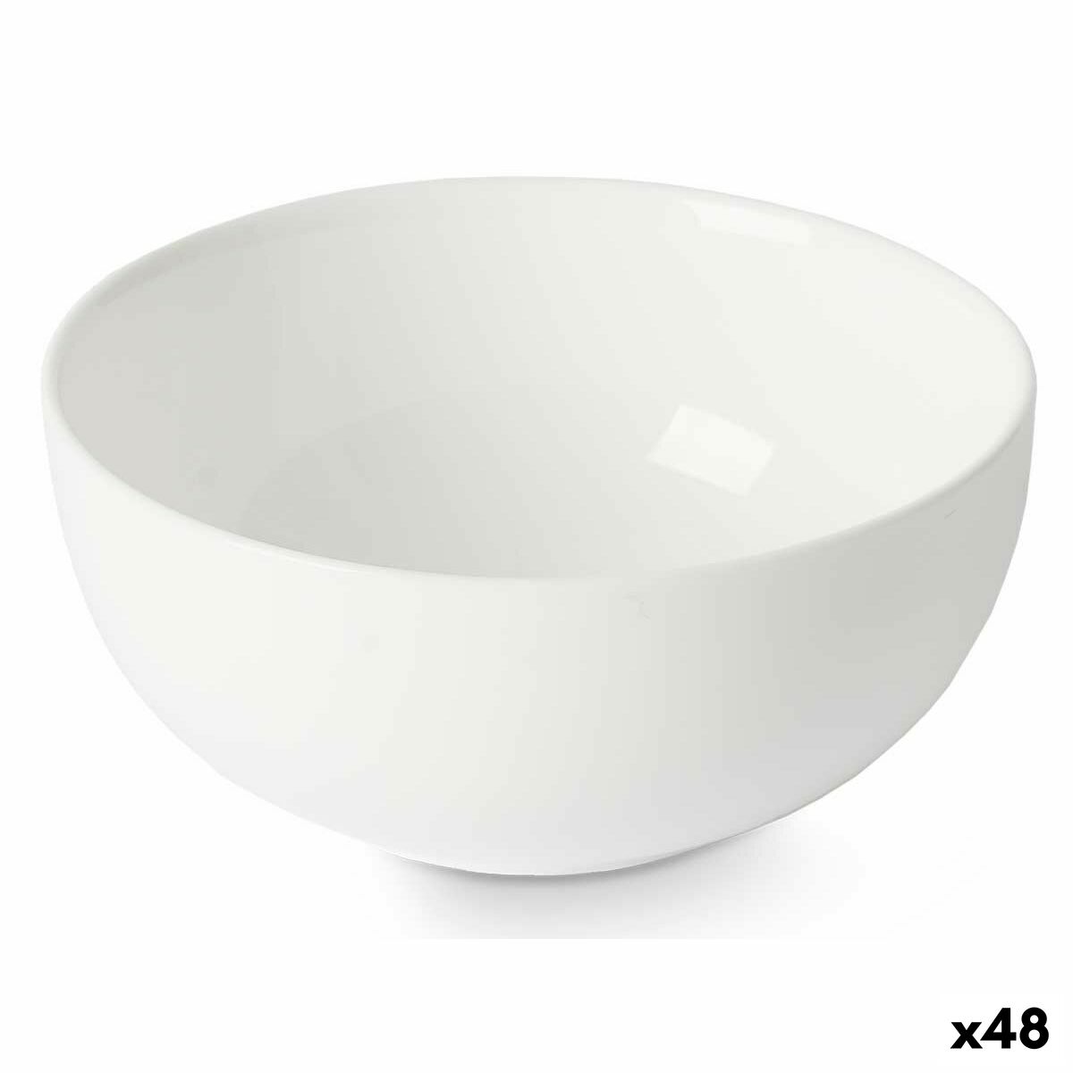 Ciotola Vivalto Bianco Vetro Opalino 13 X 6 X 13 Cm (48 Unità)