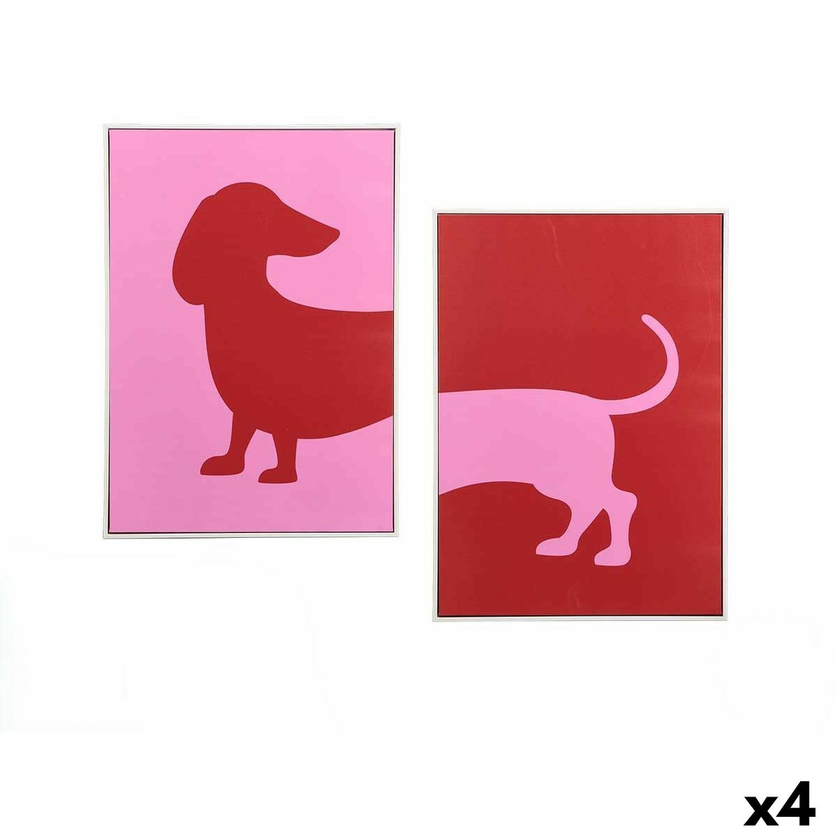 Tela Gift Decor Rosso Rosa Cane 50 X 3 X 70 Cm (4 Unità)