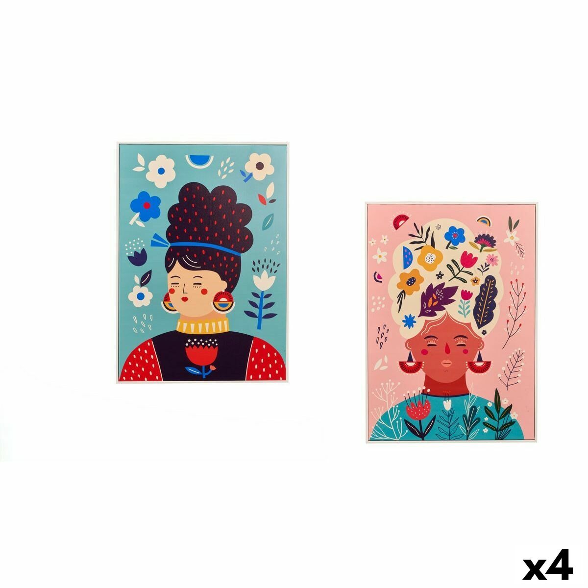 Tela Gift Decor Multicolore Donna 50 X 3 X 70 Cm (4 Unità)