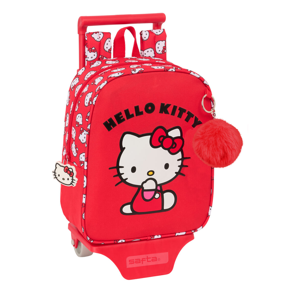 Zaino Scuola Hello Kitty Iconic Bianco Rosso 22 X 27 X 10 cm