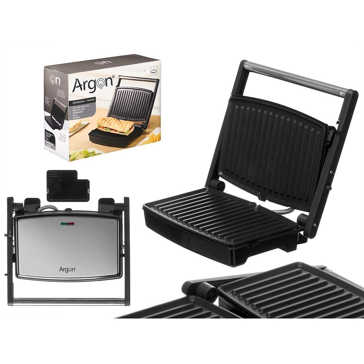 Grill A Contatto Argon Nero 1500 W
