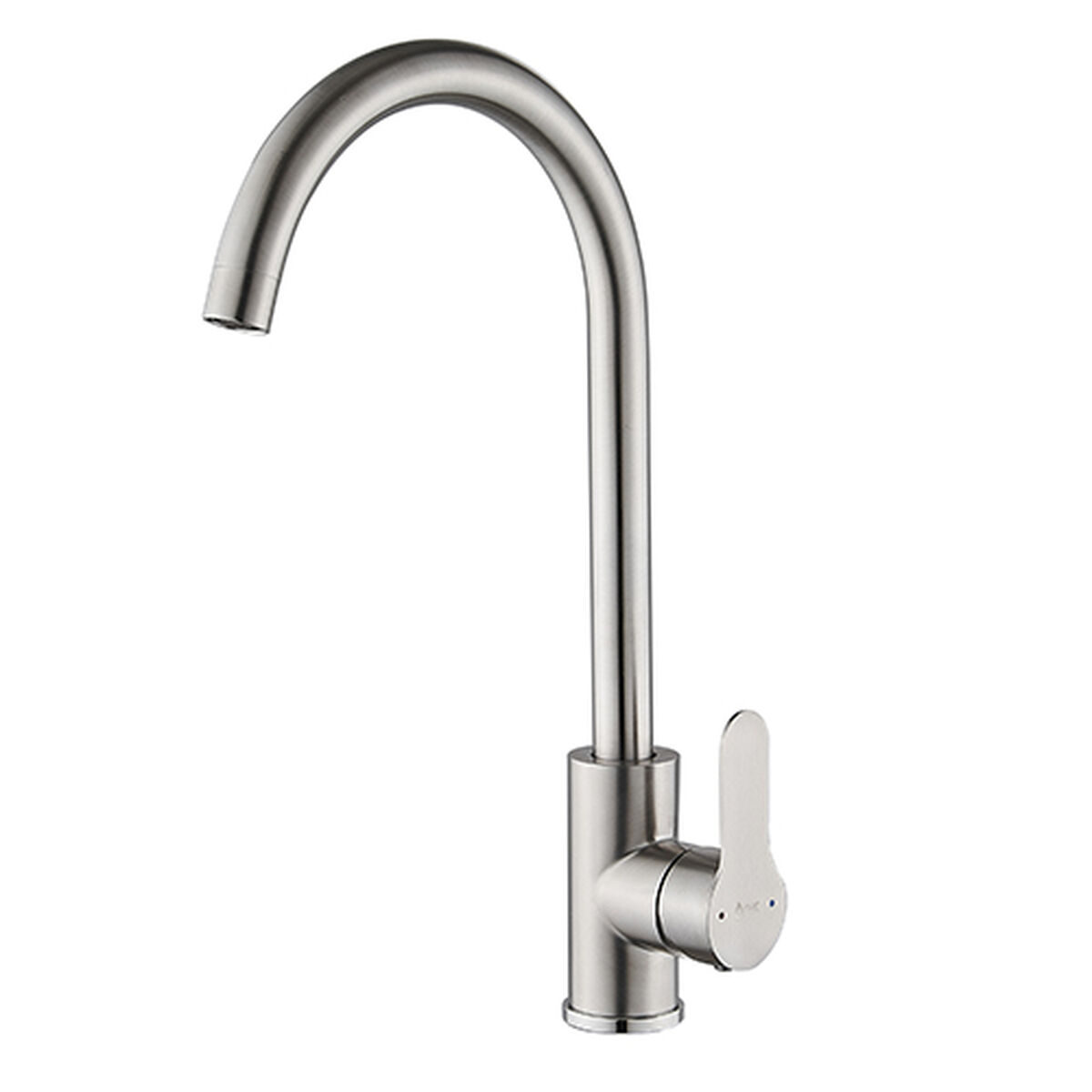 Rubinetto Monocomando Fontastock Grigio Acciaio Inossidabile Ceramica Lega Di Zinco Forma A C