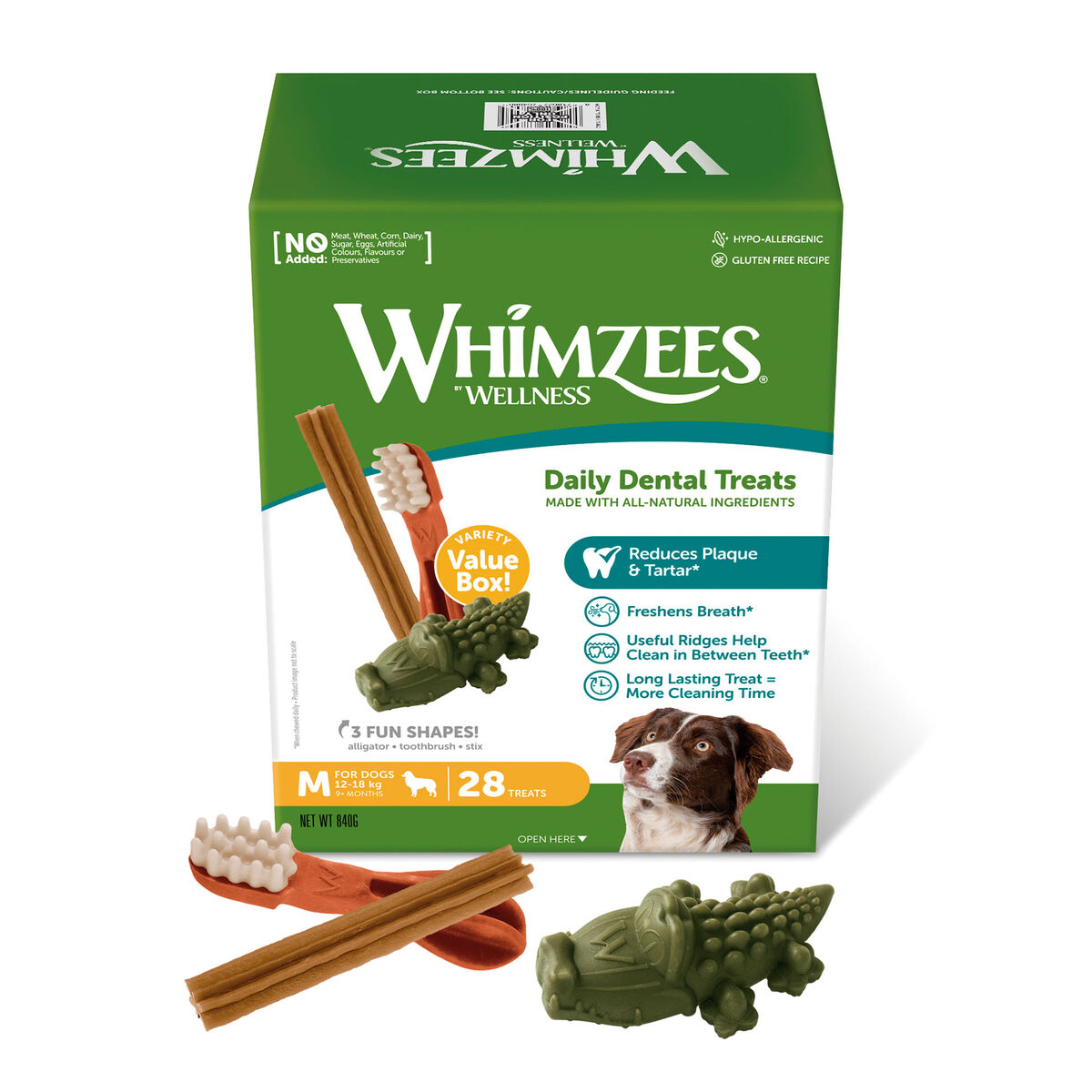 Cibo Umido Whimzees Daily Dental Treats 28 Unità
